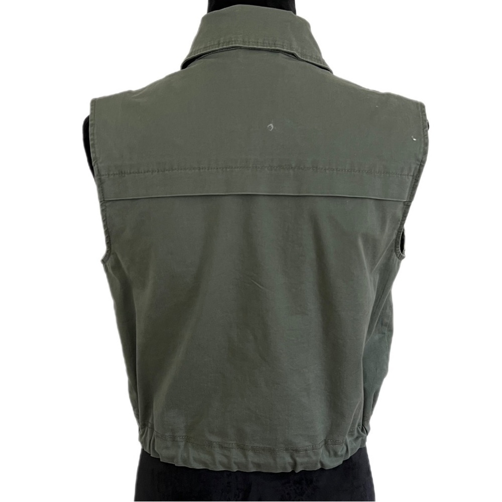 A New Day- Olive Green Zip Vest (Sz xs) - Picture 4 of 14